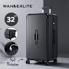 43% off | Wanderlite 32″ Trunk Luggage Suitcase Travel 5 Wheels Type-C Port TSA Black