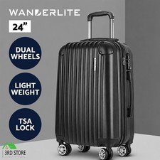 Wanderlite 24″ Luggage Sets Suitcase Trolley TSA Travel Hard Case Lightweight