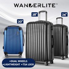 51% off | Wanderlite Suitcases Luggage Set 20″ 24″ 28″Carry On Trolley TSA Travel Bag
