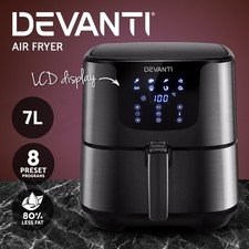 57% off | Devanti Air Fryer 7L LCD Fryers Oven Healthy Cooker Black 1700W