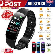 New C1 Plus Smart Watch Fitness Tracker Bluetooth Heart Rate BP Monitor Unisex