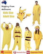 Pikachu Pokemon Inspired Onesie Bookweek Halloween Adult/Kid Unisex Pajamas Cos