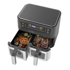 33% off | Kitchen Couture Dual View 10L Twin Basket Air Fryer Viewing Window Non-Stick LED