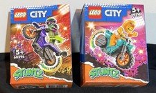 Lego City Stuntz Sets – 2 x Stunt Bike Sets 60296 & 60310 Retired & New