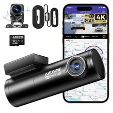 AZDOME Dual 4K+1080P Dash Cam WiFi 6 GPS Front+Rear ADAS Park Mode+Hardwire Kit