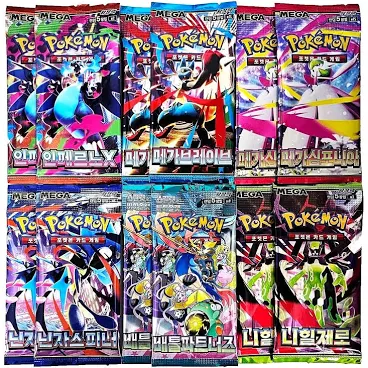 12x Pokemon Tcg Booster Pack Lot Sealed Card Mega Evolutions