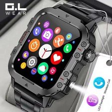 Military Smart Watch For Men (Call Receive/Dial) Rugged Tactical Fitness Tracker