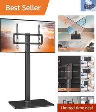 7% off | Easy Assemble TV Stand with Adjustable Height & 80° Swivel for LCD, LED, OLED