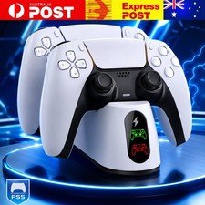 PS5 Controller Charger Dock Station DualSense Charging Stand Dual USB-C LED AU