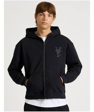 57% off | There After Core Logo Hooded Full Zip Sweater in Black S