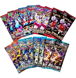 16 Packs Pokemon Tcg Cards Booster Variety Set Bundle Korean Mega