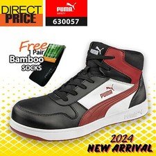 PUMA Frontcourt Mid Red/Black Classic Puma Vintage Sneakers 630057 Unisex