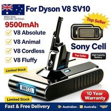 9500mAh Battery For Dyson V8 Absolute V8 Animal SV10 SV25 Cordless High Capacity