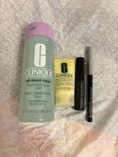 Clinique Hydrating Skincare Set Cleanser 200ml + Moisturiser, Mascara & Eyeliner
