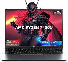 Light Gaming Laptop, ΑΜD Ryzen 7430U (Up to 4.3GHz), 16GB RAM 512GB SSD