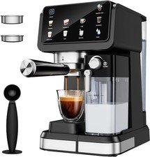 20 Bar Automatic Coffee Machine with Milk Frother, 1350W Espresso Machine One-To