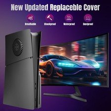 Faceplate Vented Replacement for PS5 Slim Console Housing Shell-Disc Edition L