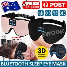 Wireless Bluetooth 5.0 Stereo Eye Mask Headphones Earphone Sleep Music Headband