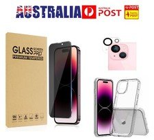 iPhone 15 Pro Max Plus Privacy Tempered Glass Screen Protector and Lens Cover