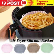 Air Fryer Silicone Pot Air Fryer Basket Liner Non-Stick Reusable Baking Tray AU