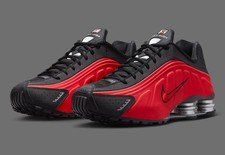 Nike Shox R4 SE ‘Black Red’ Bred Men’s Size US 9-13 Casual Sneakers Brand New✅