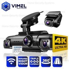 Best Dashcam 4K 360 view WiFi 4 x Channel Front Rear Cam Dash camera 128GB