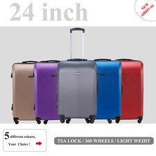 24 inch 65L Medium size Luggage Trolley Travel Bag 4 Wheels TSA lock hard case