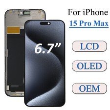 Soft OLED Display For iPhone 15 Pro Max LCD Touch Screen Replacement Digitizer
