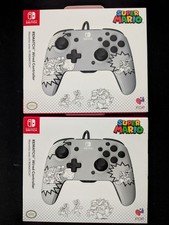 2x Brand New PDP REMATCH Wired Controller for Nintendo Switch Super Mario Grey