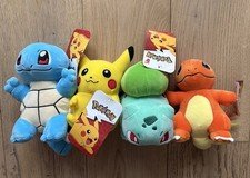Pokemon 18cm Plush Toys Set (Pikachu, Bulbasaur, Charmander, Squirtle)