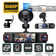 Wireless Dashcam Front and Rear Camera System,Rechargeable 360° 1080P Dash Cam