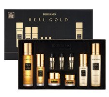 BERGAMO Real 24K Gold 9-Piece Skincare Gift Set Cream Toner Ampoule Essence K-Be