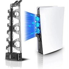 New PS5 Accessories Cooling Fan with LED Light, for Both Disc and Digital