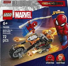 LEGO Marvel Super Heroes Spider-Man vs Ghost Rider Motorcycle Set 76335 Action